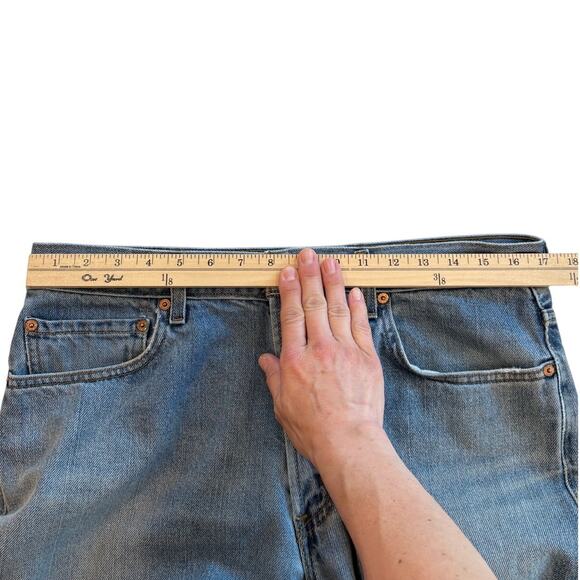 Levis 550 Jeans Mens Size 35x32 Blue Relaxed Fit Tapered Leg Hipster Y2K Retro - Picture 8 of 11